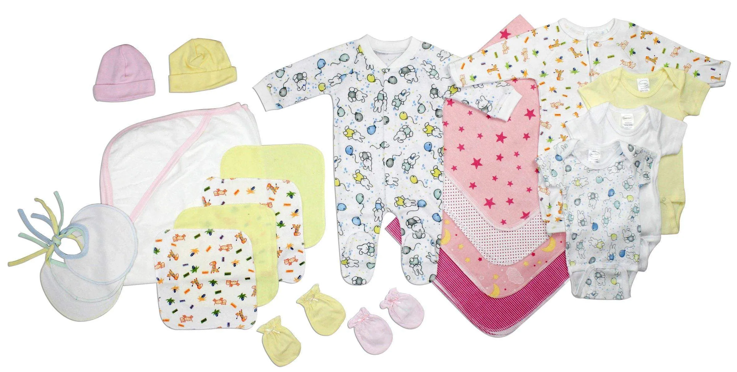 Bambini Newborn Baby Girls 21 Pc Layette Set (NB)