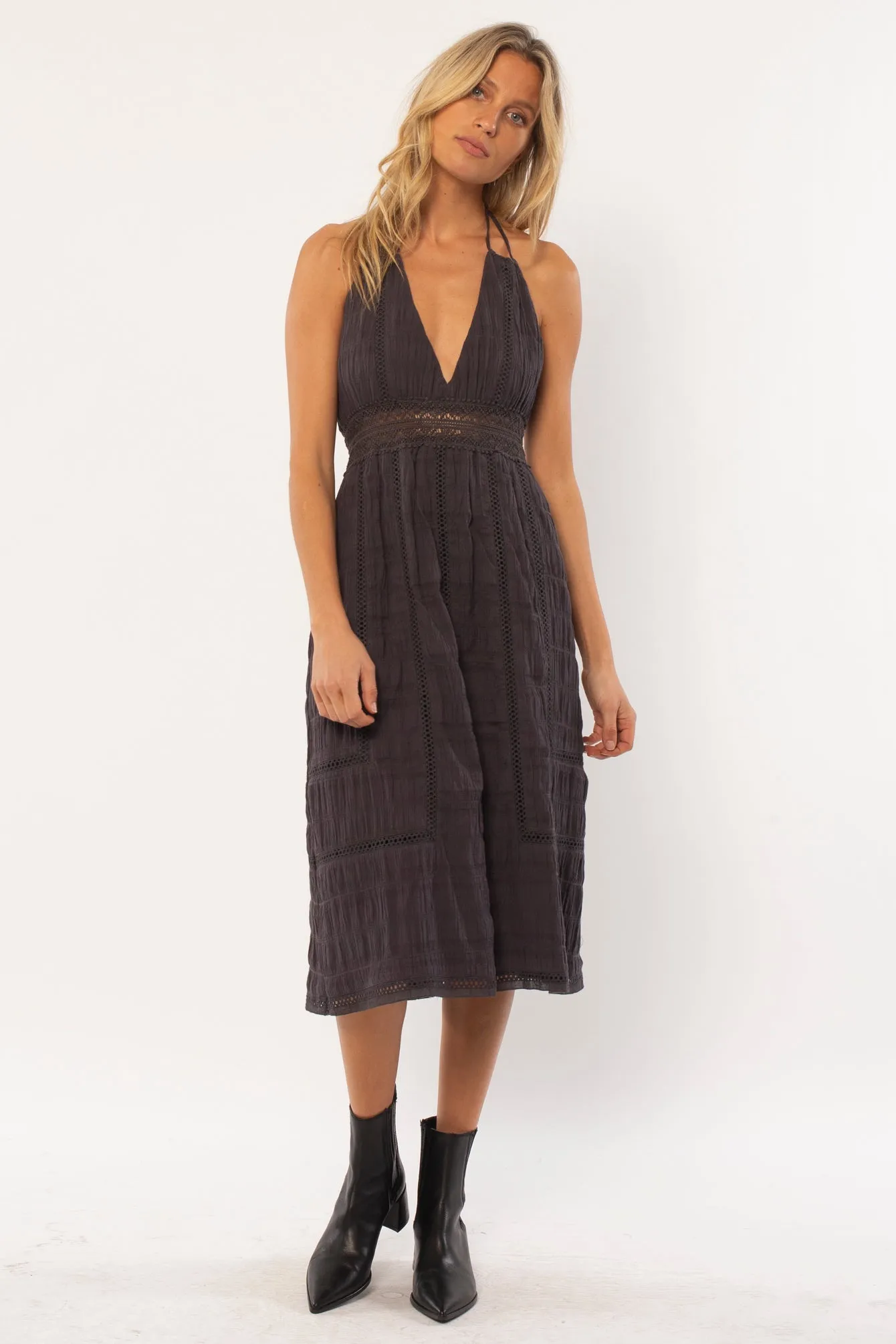FRANCES WOVEN MIDI DRESS