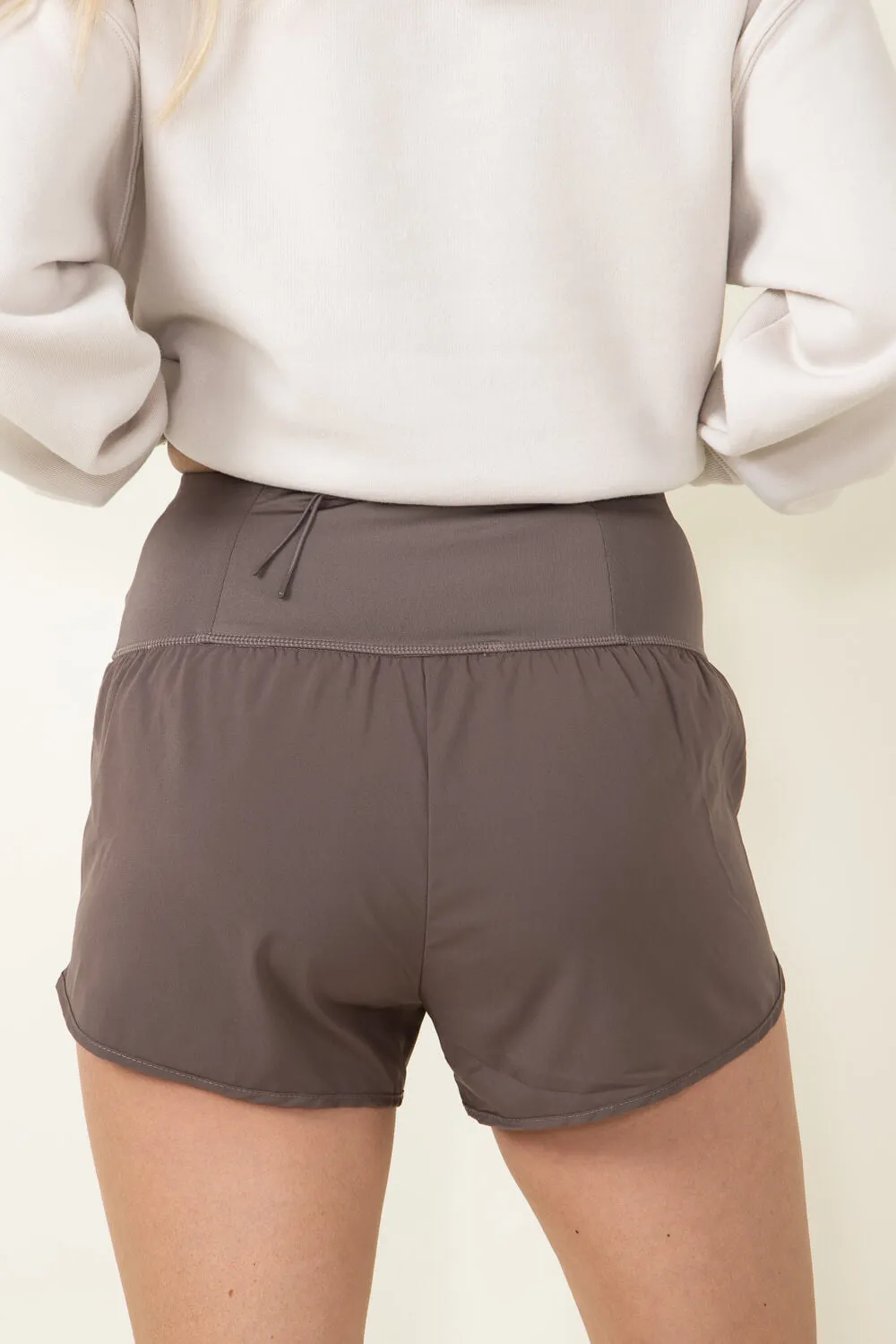 Love Tree Woven Brief Lined Shorts for Women in Cocoa | 6736PH-COCOA