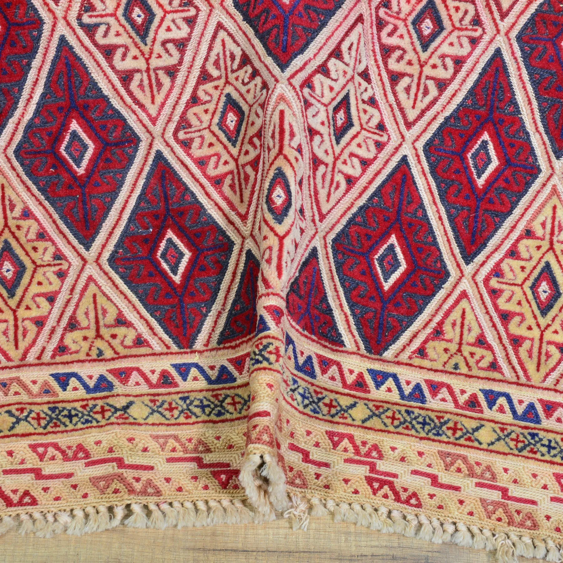Multi-Weave Tribal Mashwani Sumak Handmade Geometric Design Rug (Size 2.8 X 3.10) Cwral-10113