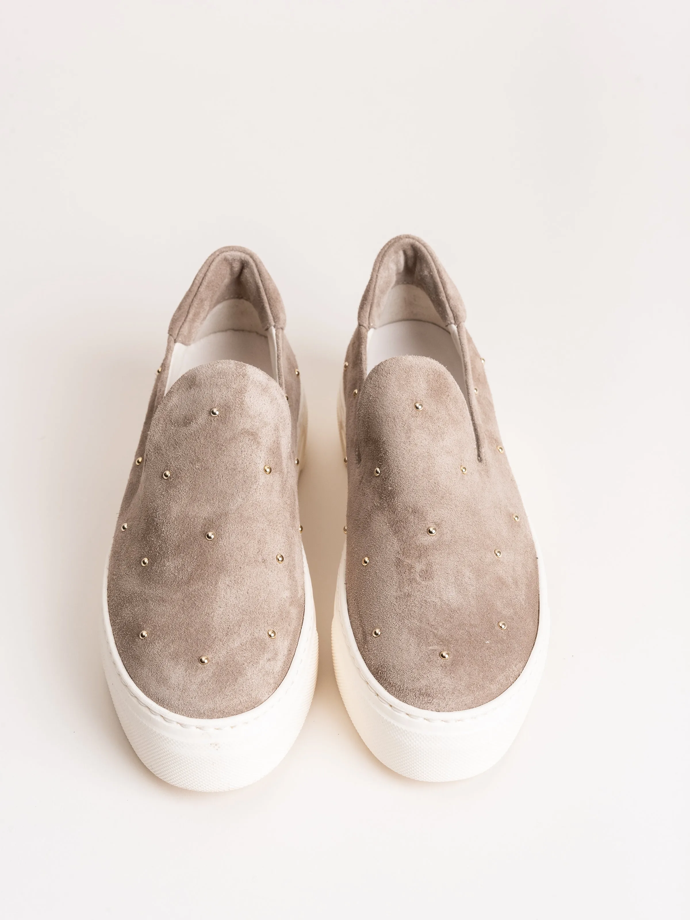 suede stud sneaker
